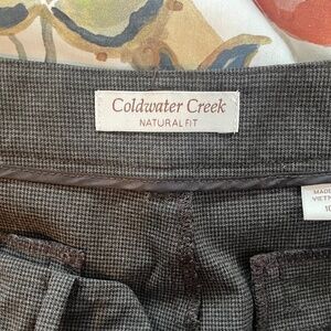 Coldwater Creek Herringbone Brown Slacks – Size 10